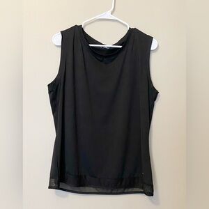 Crane Elegant Black Sleeveless Top Size XL